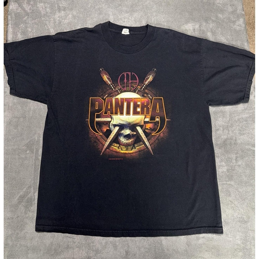 Vintage Pantera Cowboys From Hell Skull & Daggers  T-Shirt Size XL